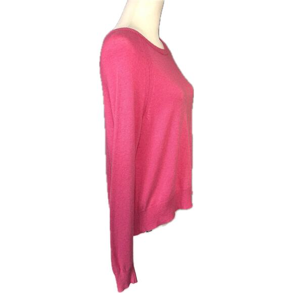 Banana Republic Merino Wool Cashmere Jewel Neck Pullover Sweater Pink Women S - Picture 2 of 9